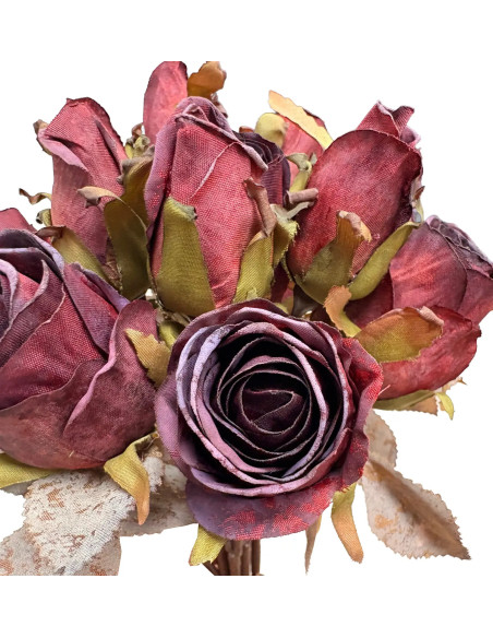 Ramo Rosas Secas Artificial Morado - Decoración Natural