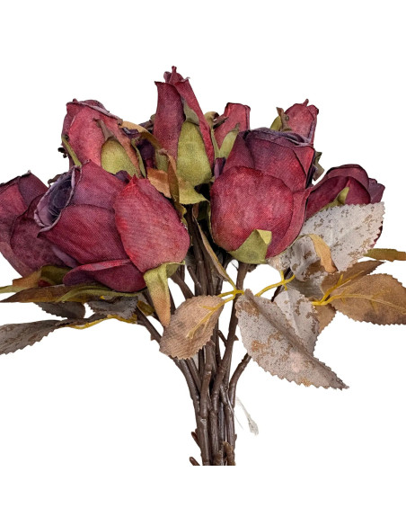 Ramo Rosas Secas Artificial Morado - Decoración Natural