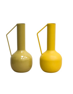 Florero Metal Lari 25cm Amarillo - Decoración Moderna