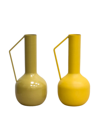 Florero Metal Lari 25cm Amarillo - Decoración Moderna