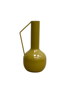 Florero Metal Lari 25cm Amarillo - Decoración Moderna