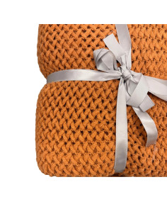 Manta 130x170cm Naranja - Textil Hogar de Calidad 2