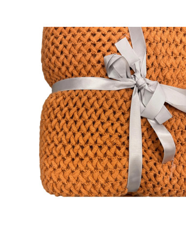 Manta 130x170cm Naranja - Textil Hogar de Calidad