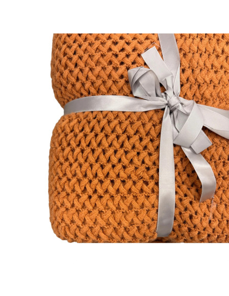 Manta 130x170cm Naranja - Textil Hogar de Calidad