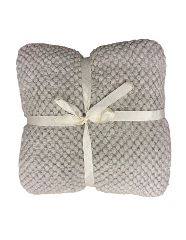 Manta Tejida Gris 127x125 cm - Calidez y Comodidad para tu Hogar