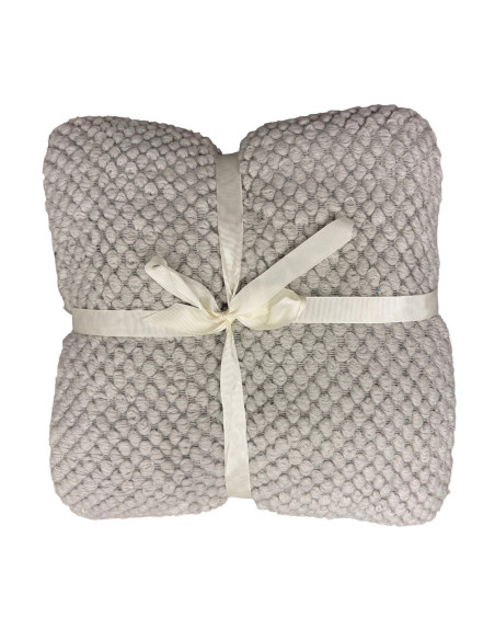 Manta Tejida Gris 127x125 cm - Calidez y Comodidad para tu Hogar