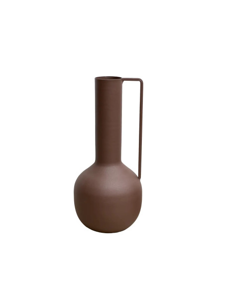 Florero Metal Lari 25cm Café - Decoración Elegante para el Hogar