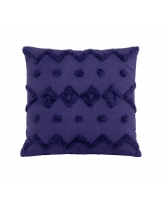 Cojín de Algodón Textura Azul 45x45 cm - Decoración Hogar