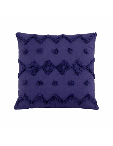 Cojín de Algodón Textura Azul 45x45 cm - Decoración Hogar