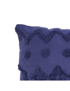 Cojín de Algodón Textura Azul 50x30cm - Decoración Hogar 2
