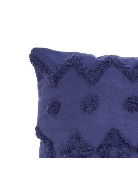 Cojín de Algodón Textura Azul 50x30cm - Decoración Hogar
