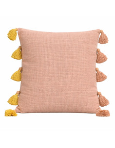 Cojín Pompones Óxido 45x45cm - Decoración Hogar Moderna