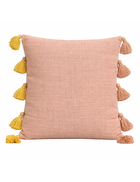 Cojín Pompones Óxido 45x45cm - Decoración Hogar Moderna