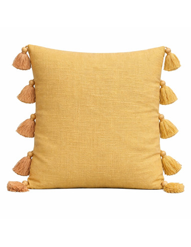 Cojín Pompones Óxido 45x45cm - Decoración Hogar Moderna