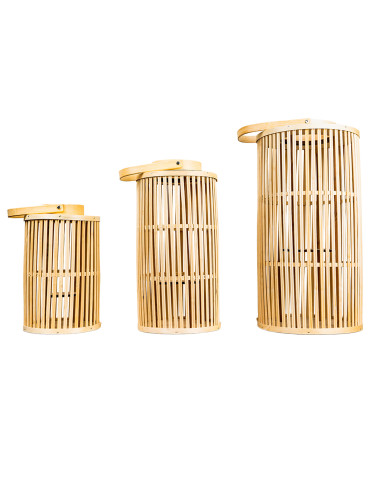 Farol Mixu Bambú 30cm - Decoración Natural y Elegante