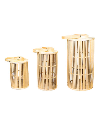 Farol Mixu Bambú 40 cm - Accesorio Decorativo Natural