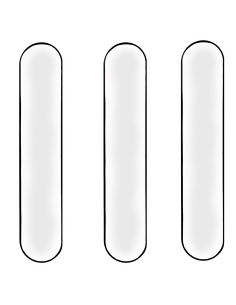 Espejos Ovalados 101x20cm Negro Set de 3 - Decoración de Pared