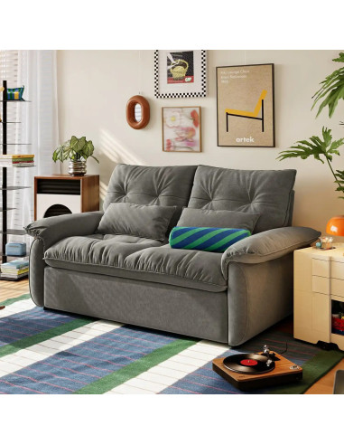 Sofá cama 2 cuerpos Torino gris