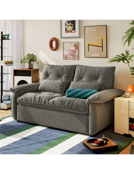 Sofá cama 2 cuerpos Torino gris