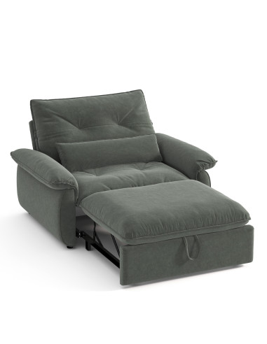 Sofá cama 1 cuerpo Torino gris