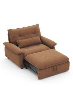 Sofá cama 1 cuerpo Torino café 2