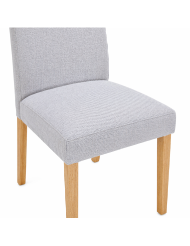 Silla Comedor Jules Gris Claro Set de 2 - Muebles de Comedor