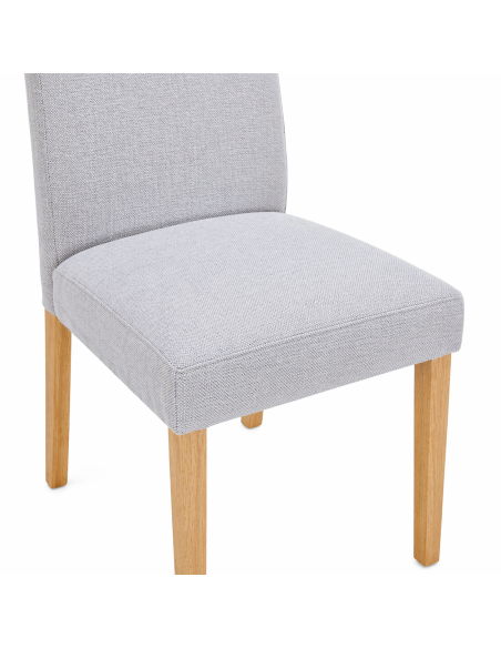 Silla Comedor Jules Gris Claro Set de 2 - Muebles de Comedor