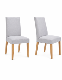 Silla Comedor Jules Gris Claro Set de 2 - Muebles de Comedor 2