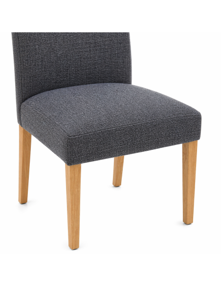Silla Comedor Jules Gris Oscuro Set de 2 - Muebles de Comedor