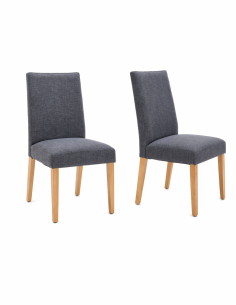 Silla Comedor Jules Gris Oscuro Set de 2 - Muebles de Comedor 2