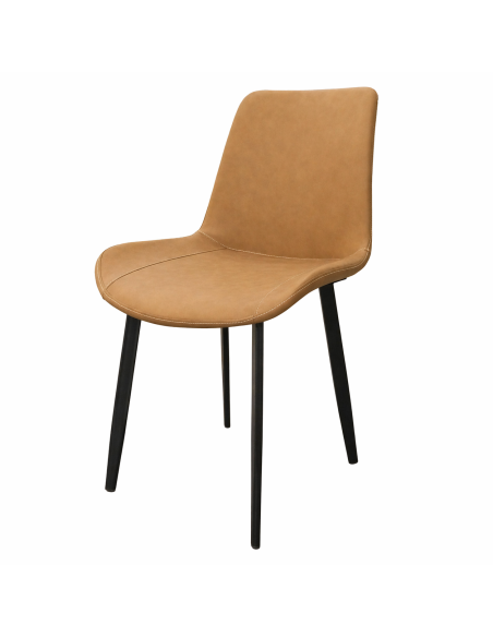 Juego comedor 4 sillas Daga blanco silla caramelo