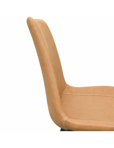 Juego comedor 4 sillas Daga blanco silla caramelo