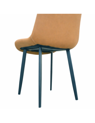 Juego comedor 4 sillas Daga blanco silla caramelo