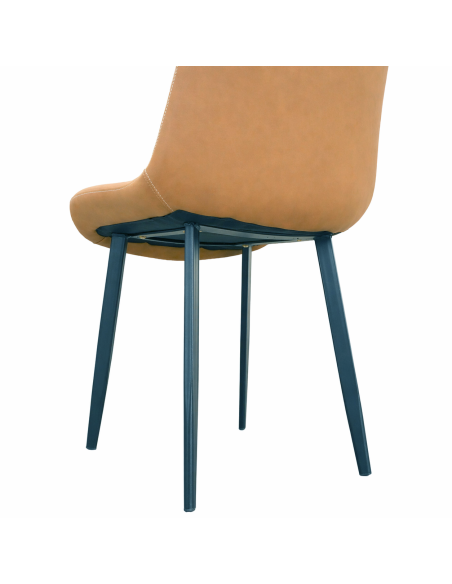 Juego comedor 4 sillas Daga blanco silla caramelo