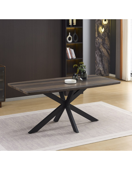 Mesa comedor 6 puestos Bonaire negro
