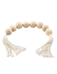 Cuentas de Madera Natural - Decoración Rústica y Natural