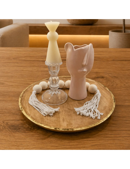 Cuentas de Madera Natural - Decoración Rústica y Natural