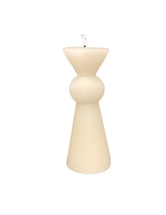 Vela Acanalada Blanca 13,5cm - Decoración Elegante para el Hogar