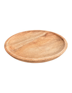 Plato de Madera Tostado 25cm - Menaje de Mesa Rústico 2