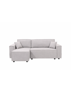 Sofá cama seccional Vito gris claro edición touch