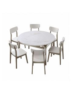 Juego Comedor Redondo 6 Sillas Alytus - Elegante y Funcional