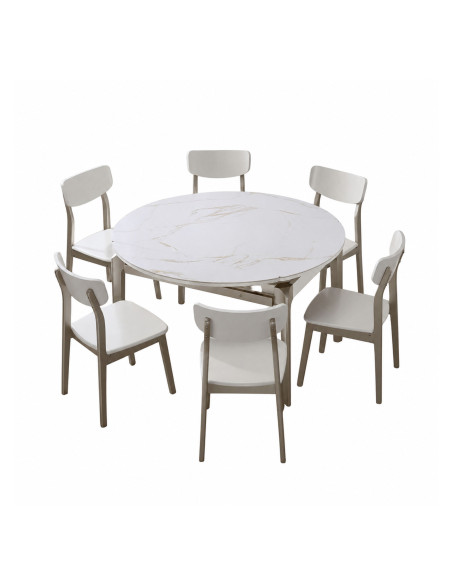 Juego comedor redondo Alytus 6 sillas | DKO Home