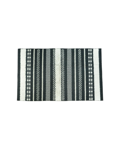 Alfombra shaggy líneas BN 120x180 | DKO Home