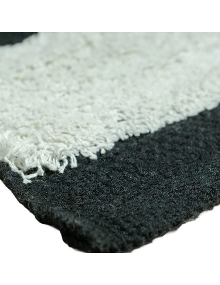 Alfombra shaggy líneas BN 120x180 | DKO Home