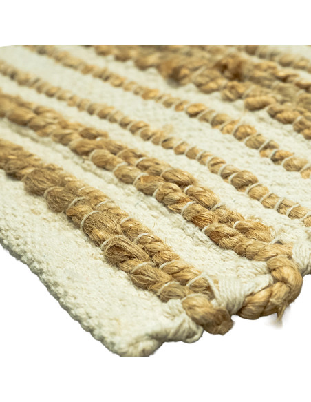 Alfombra yute milk franjas 140x200 | DKO Home