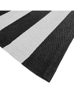 Alfombra exterior PP 180x270cm rayas BN 2