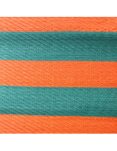 Alfombra exterior PP 150x150cm líneas coral turquesa 2