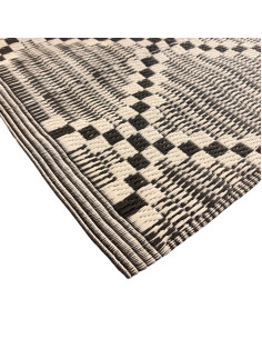 Alfombra exterior PP 200x300cm Negro/Beige