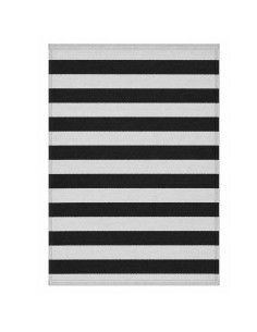Alfombra exterior PP 200x300cm rayas BN