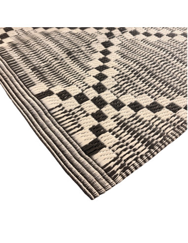 Alfombra exterior PP 150x200cm Negro/Beige